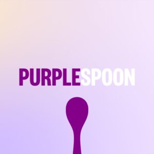 purple spoon logo